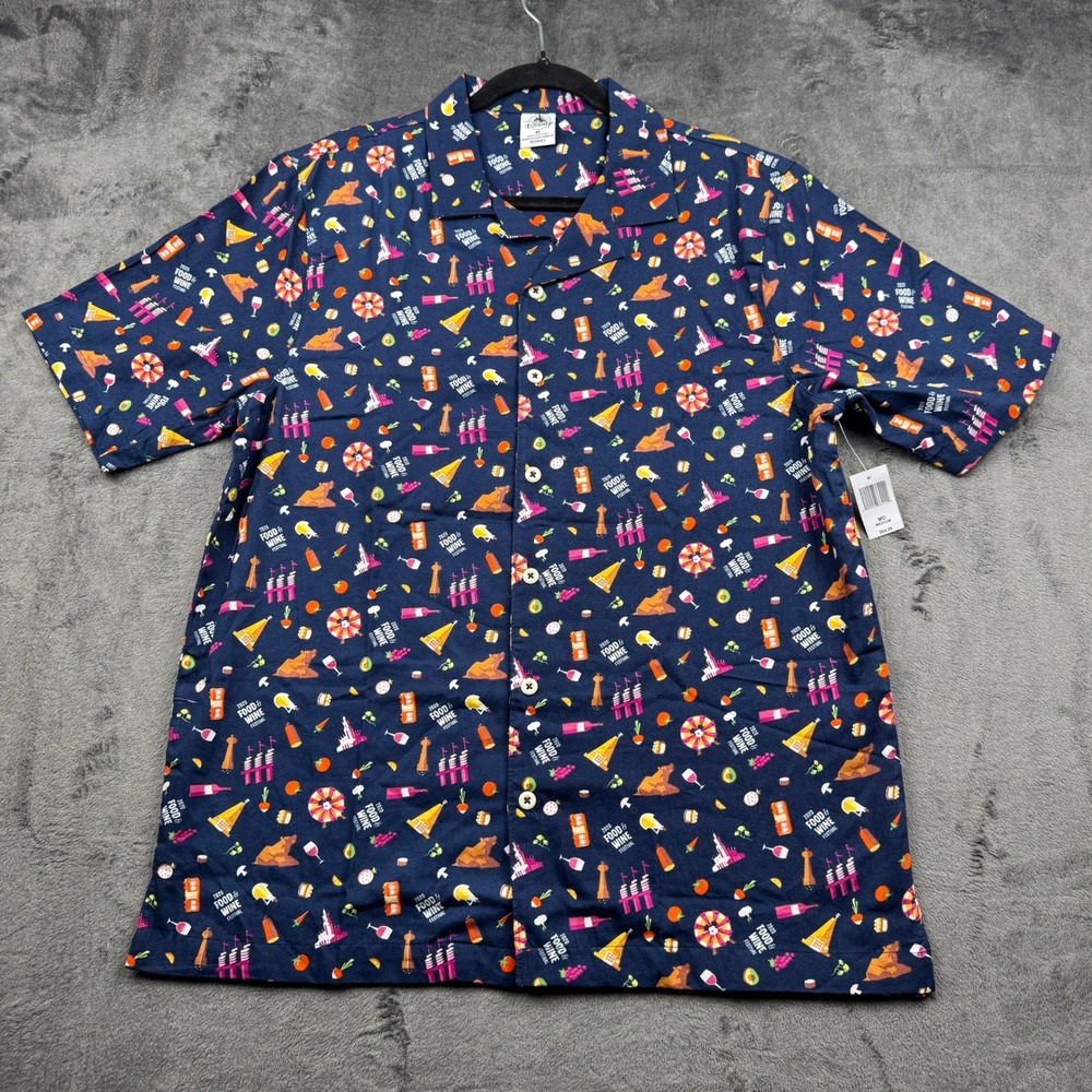 Disney Epcot Food & Wine Festival 2020 Shirt Mens Medium Navy Blue NWT